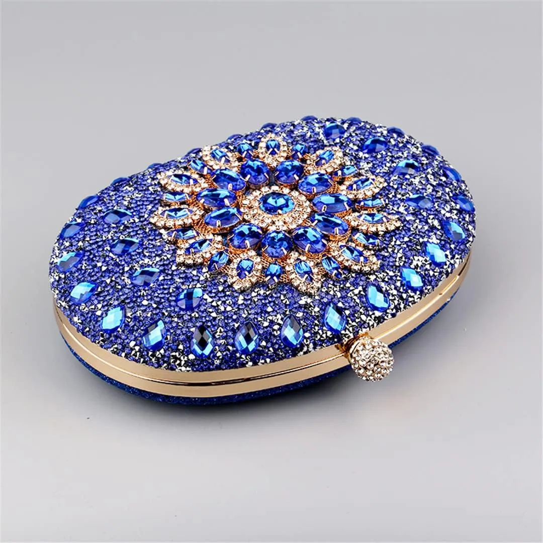 Diamond Women Clutch Evening Bags Bridal Crystal Flower Handbags Purse Wedding Party Dinner Bag