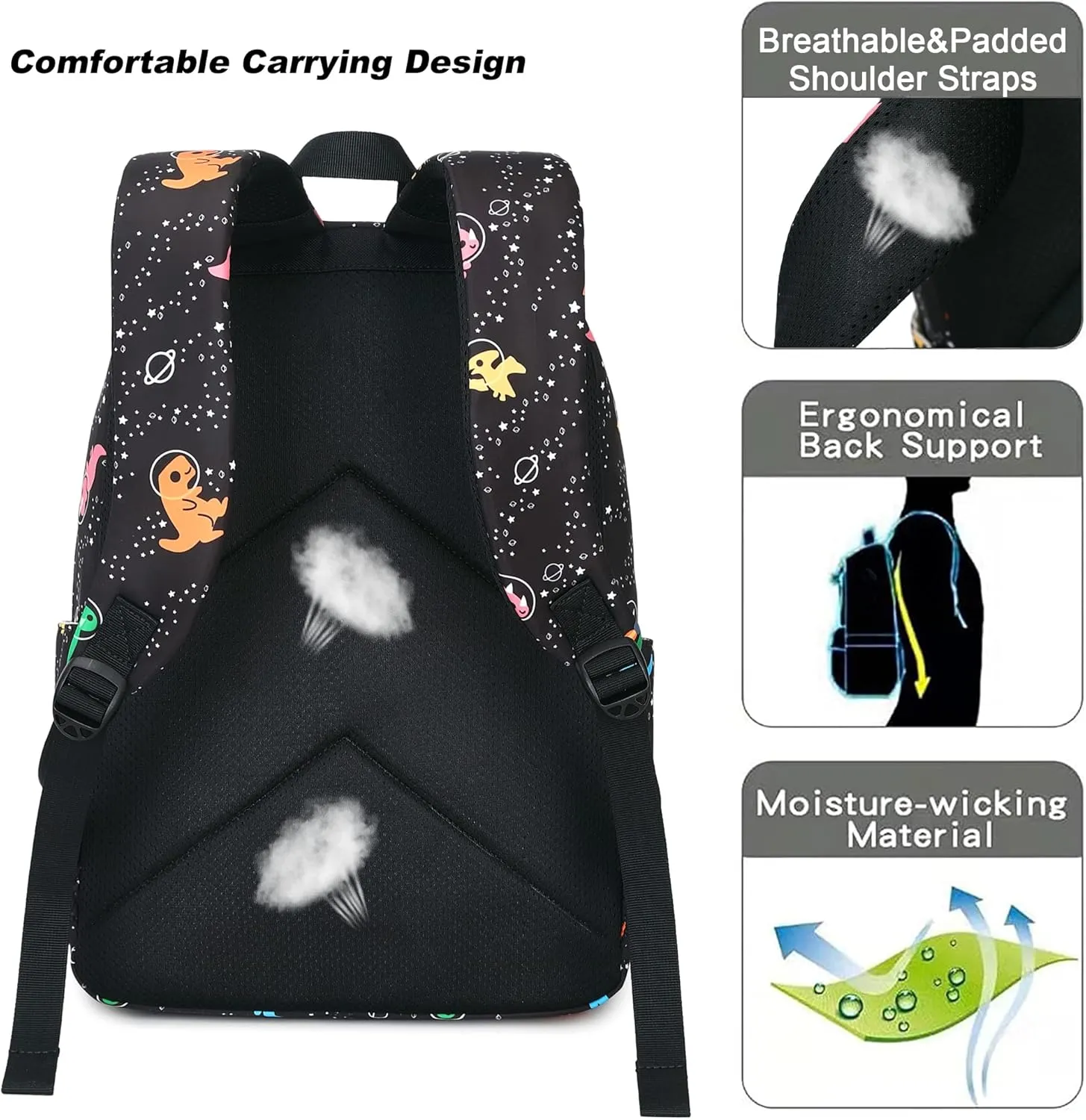 Dinosaur Backpack for Girls Women Teens, School Backpack College Bookbags Ladies Laptop Backpacks