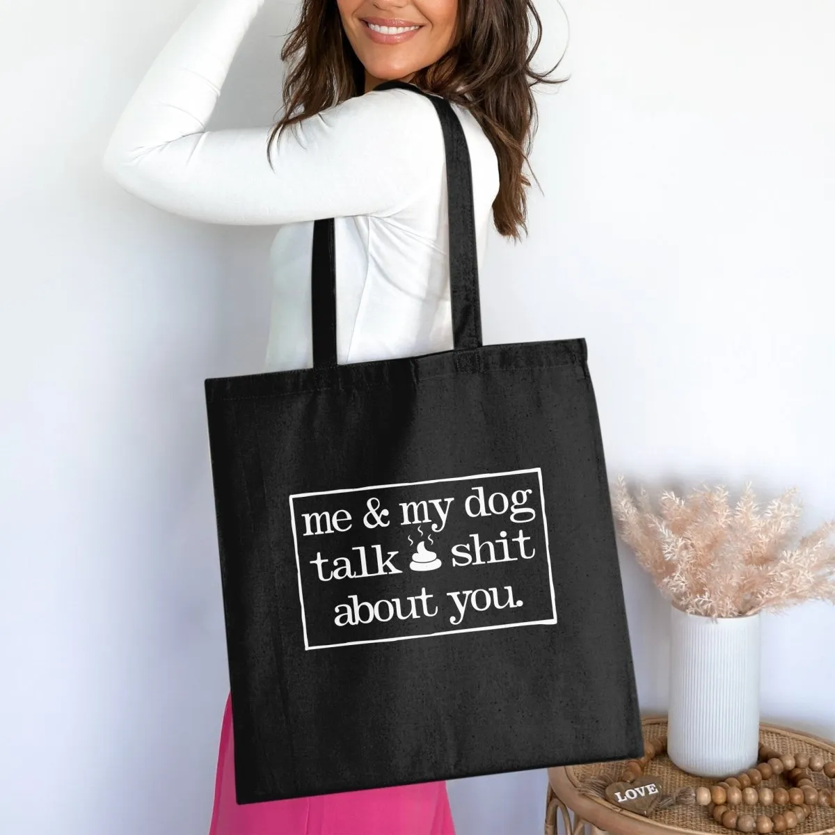Dog Gossip Squad Tote Bags