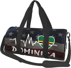 Dominica Heartbeat Duffel Bag Gym Bag Travel Sports Tote Large Foldable Beach Swim Yoga5
