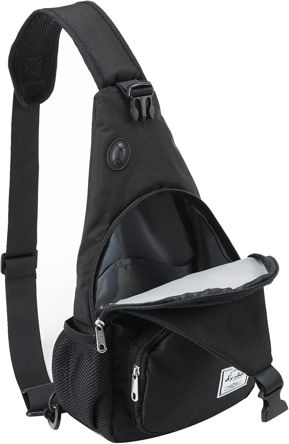 d'yallee 15.4" Sling Bag for Men Crossbody Shoulder Chest Bags Nylon for Travel Gym Sport Hiking with USB Charger Port …