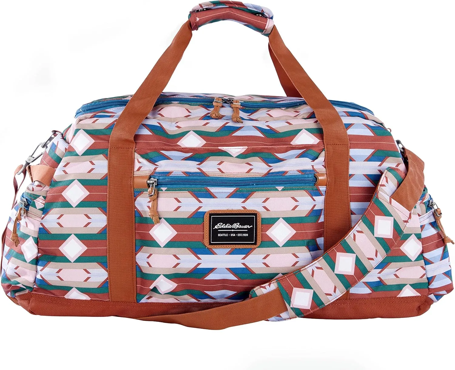 Eddie Bauer Bygone Duffel Weekend Travel | Lightweight | Rugged Polyester/Nylon | U-Shaped Main Compartment, Sienna, 45L