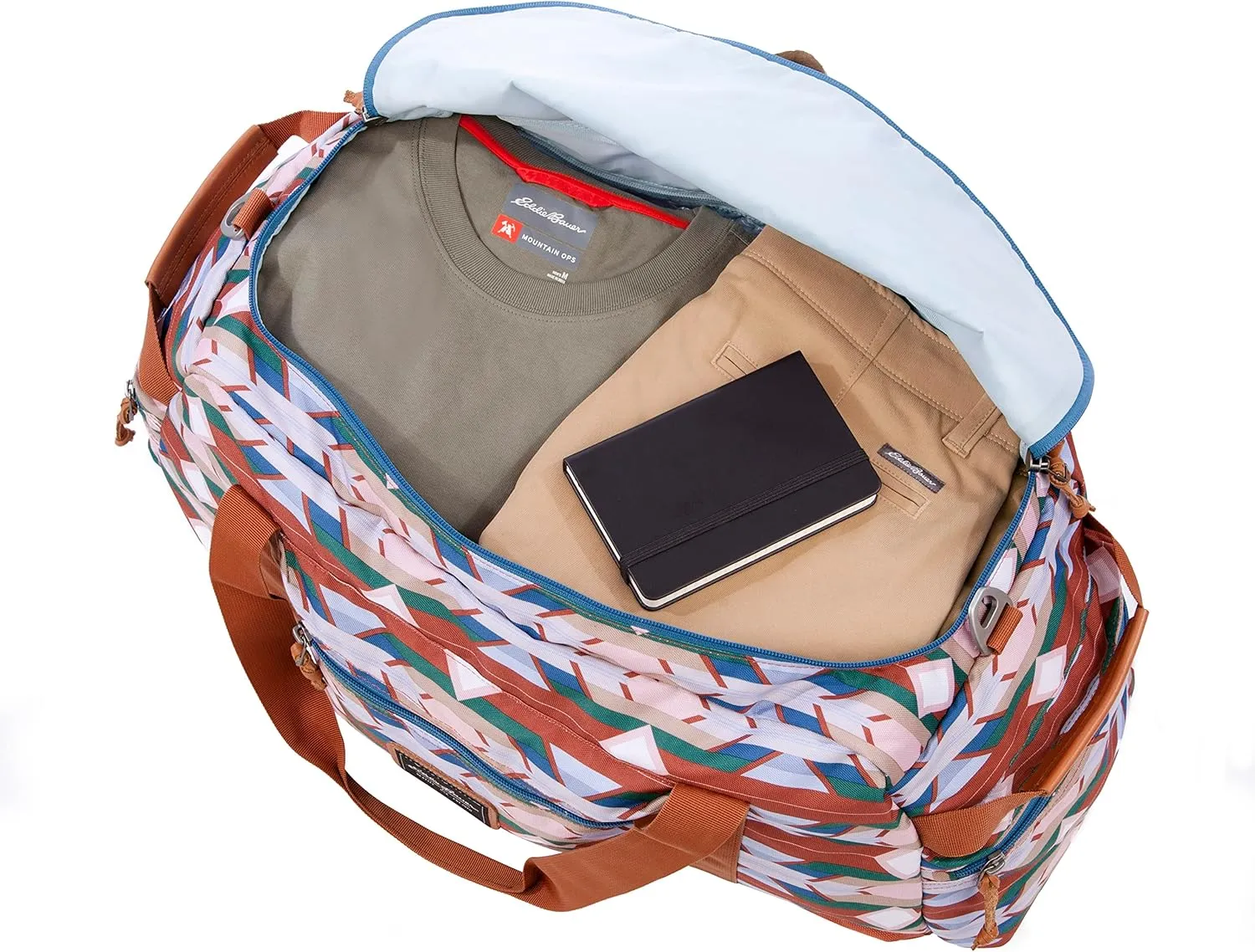 Eddie Bauer Bygone Duffel Weekend Travel | Lightweight | Rugged Polyester/Nylon | U-Shaped Main Compartment, Sienna, 45L