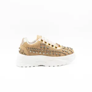 Eden Luxury Desert Storm Suede Handmade Embellished Trainers