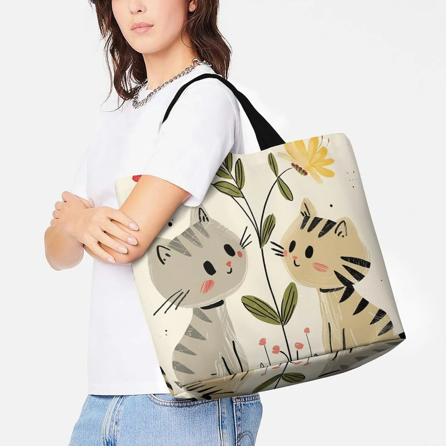 Egyptian Pyramid in Desert Tote Bag for Women Reusable Grocery Shoulder Bags Shopping Bag for Travel, Groceries