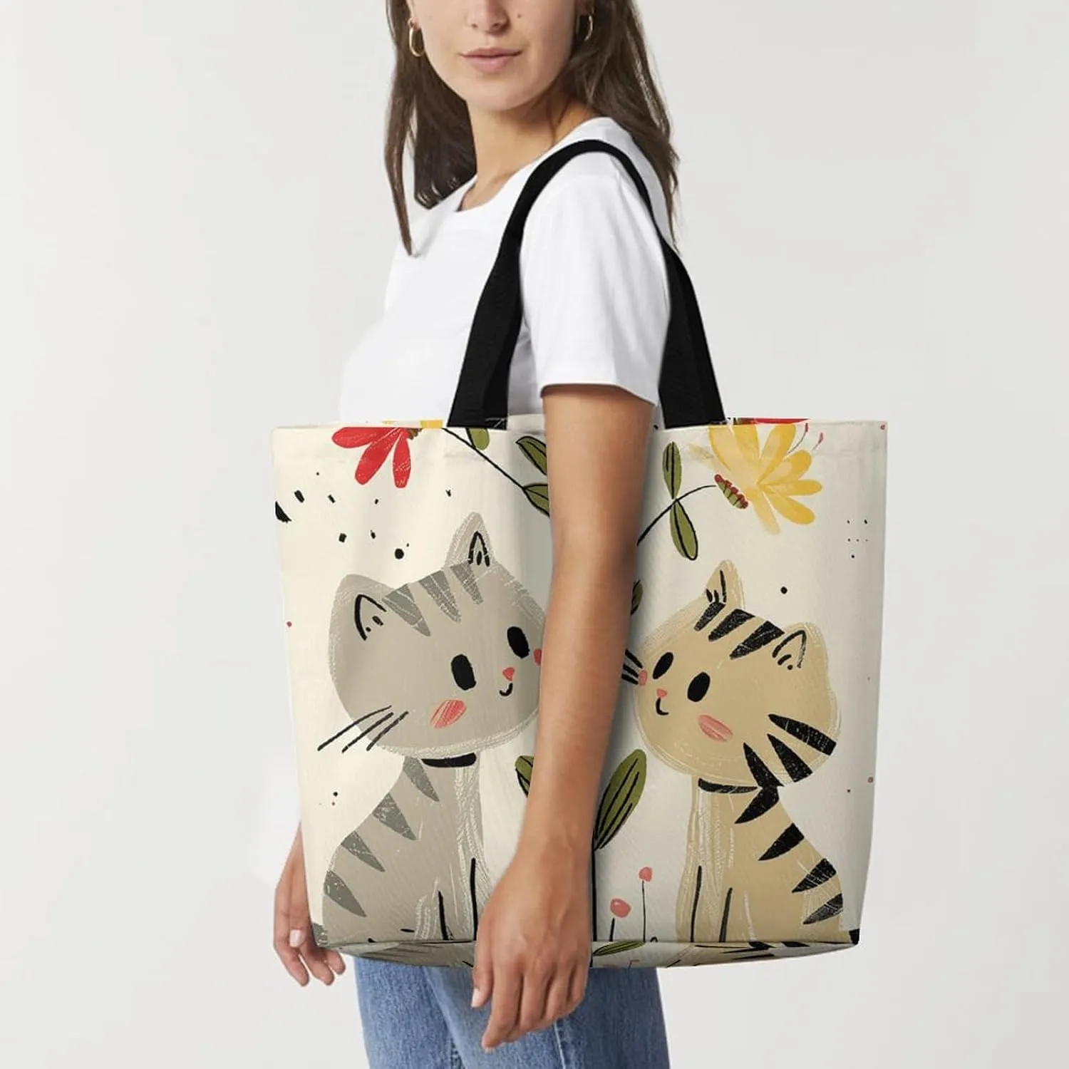 Egyptian Pyramid in Desert Tote Bag for Women Reusable Grocery Shoulder Bags Shopping Bag for Travel, Groceries