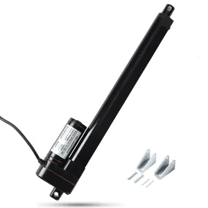 Electric Linear Actuator 12V 4 inch 440lbs Speed 0.3"/sec 4" 2000N Heavy Duty Waterproof ip65 with Mounting Brackets for Home Automation, Electric Sofa, Garage Door Opener, Camper