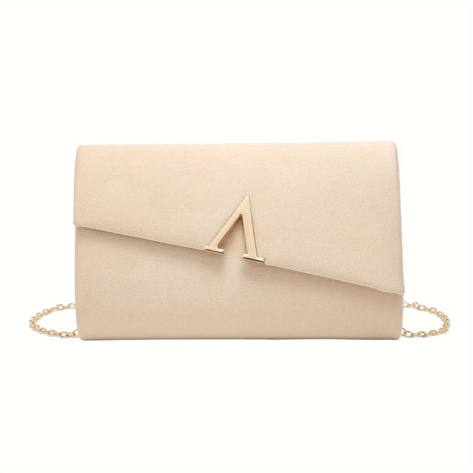 Elegant Evening Clutch, Faux Suede, Lightweight