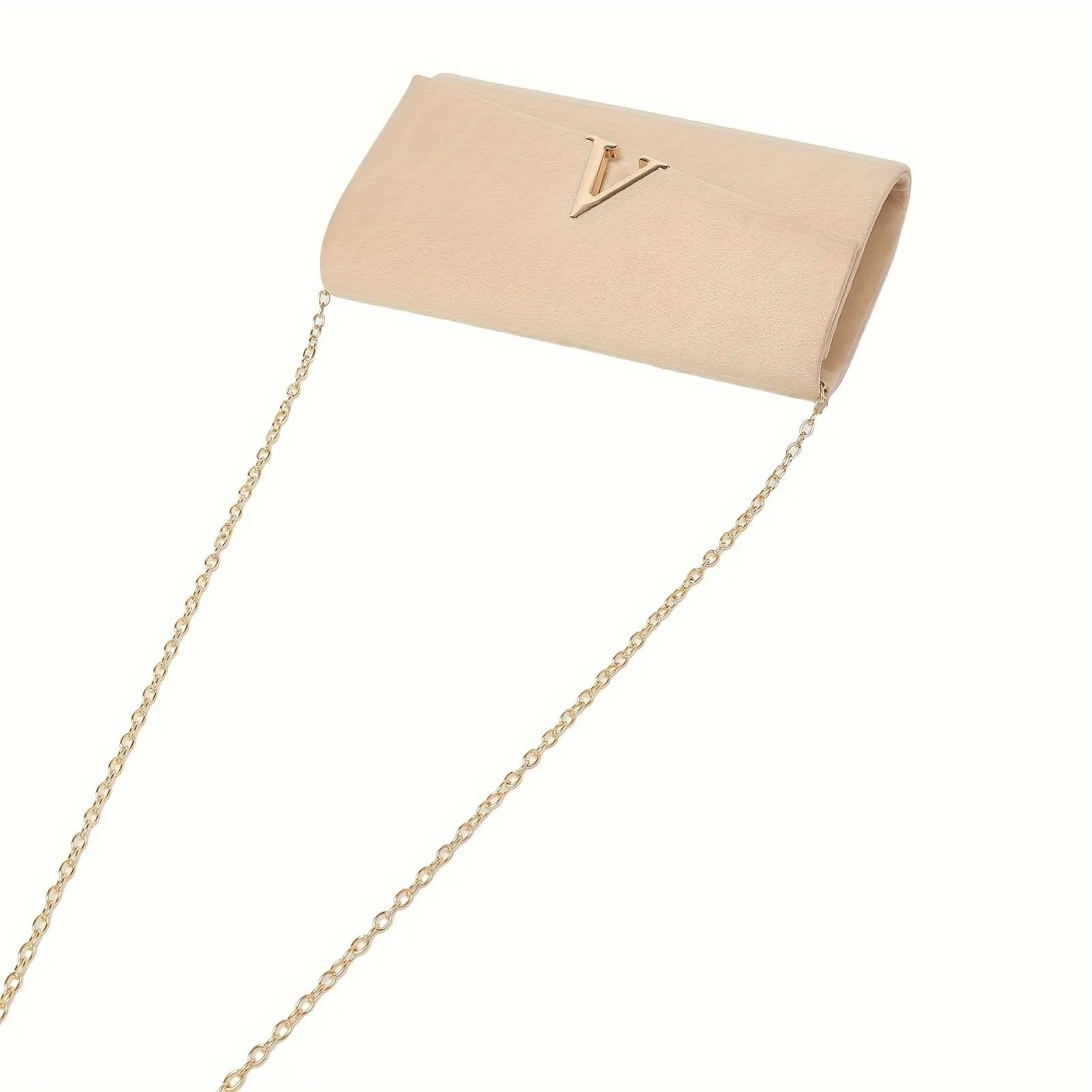 Elegant Evening Clutch, Faux Suede, Lightweight