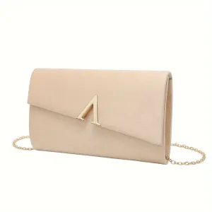 Elegant Evening Clutch, Faux Suede, Lightweight