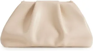 Elegant Pleated Vegan Leather Clutch Purse for Women - Stylish Soft PU Evening Handbag