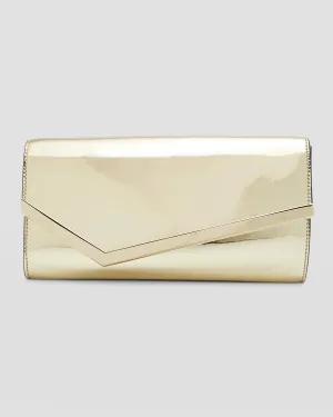 Emmie Metallic Leather Clutch Bag