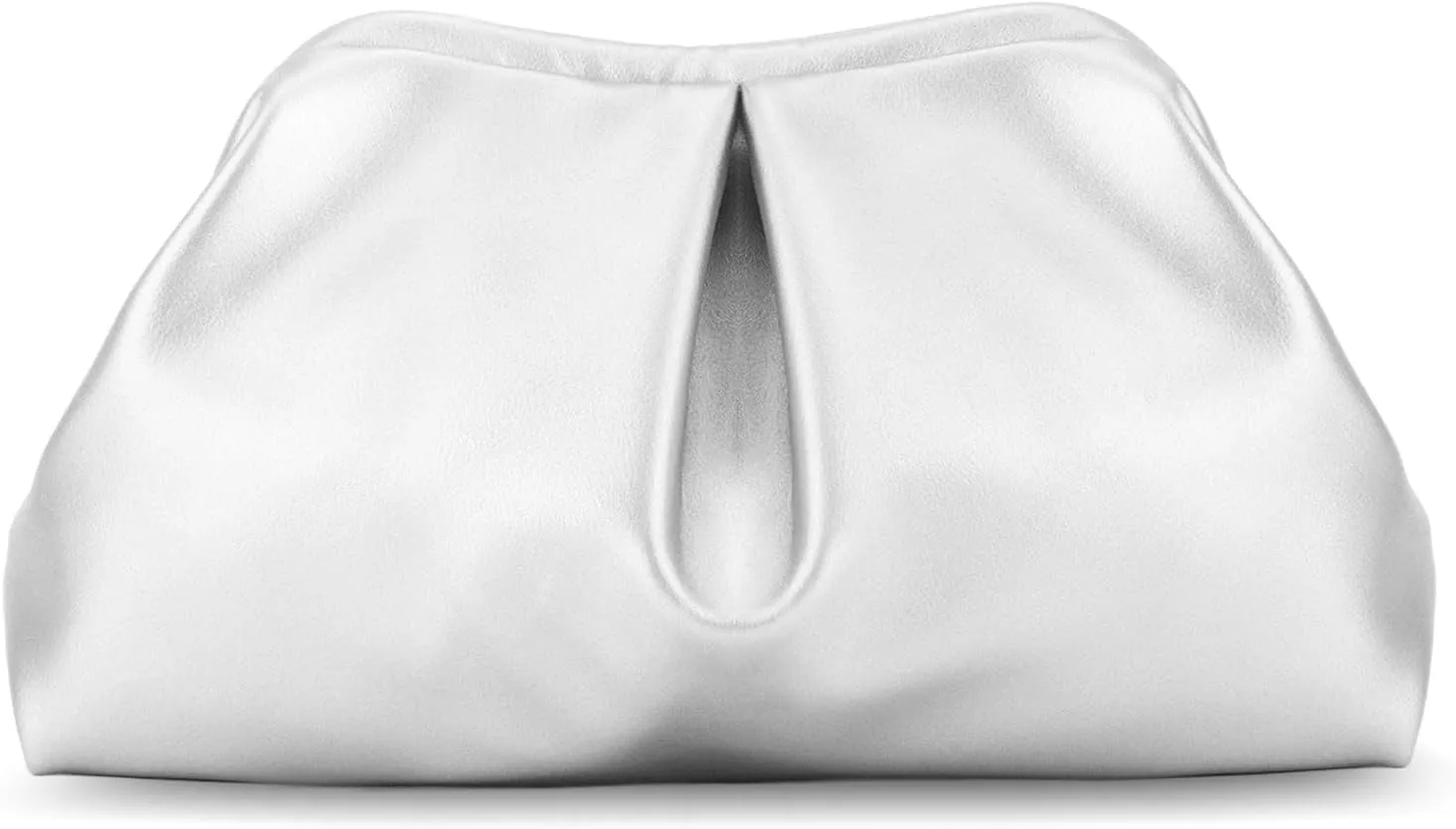 Emprier Soft Vegan Leather Clutch Purse for Women Dumpling Bag Pleated PU Evening Handbags for Wedding Party