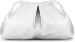 Emprier Soft Vegan Leather Clutch Purse for Women Dumpling Bag Pleated PU Evening Handbags for Wedding Party
