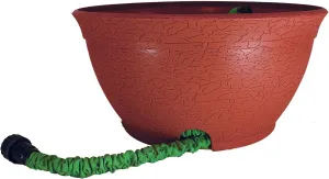 EMSCO Expandable Hose Hider – Expandable Hose Storage Pot – Rustic Terra Cotta
