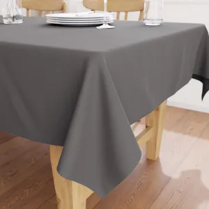 Encasa XO Table Cloth Size 56x56 in | Cotton Canvas Fabric | Grey Solid Color | Dining Tablecloth for Decoration - Machine Washable