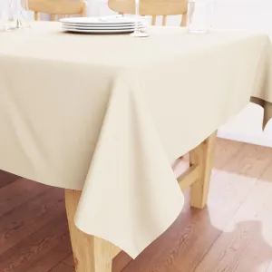 Encasa XO Table Cloth Size 56x56 in | Cotton Canvas Fabric | Natural Solid Color | Dining Tablecloth for Decoration - Machine Washable