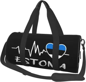 Estonia Heartbeat Duffel Bag Gym Bag Travel Sports Tote Large Foldable Beach Swim Yoga5