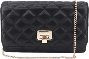 Evening Bag Small Quilted Clutch Purse Vegan Leather Classic Elegant Crossbody Handbag for Women Formal Wedding Party