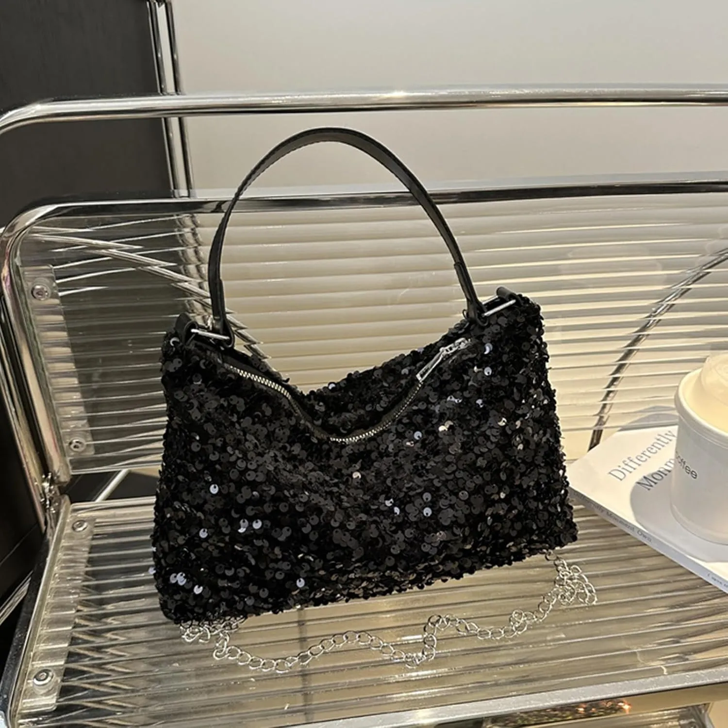 Evening Clutch Purses for Women, Sparkly Sequin Purse, Glitter Handbag, Evening Bag for Women Formal, Wedding
