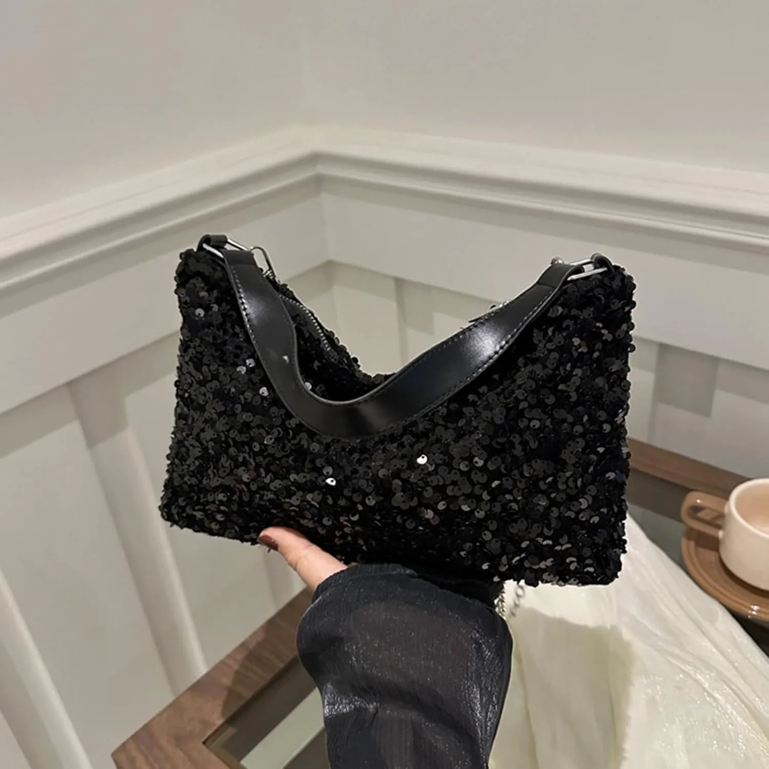 Evening Clutch Purses for Women, Sparkly Sequin Purse, Glitter Handbag, Evening Bag for Women Formal, Wedding