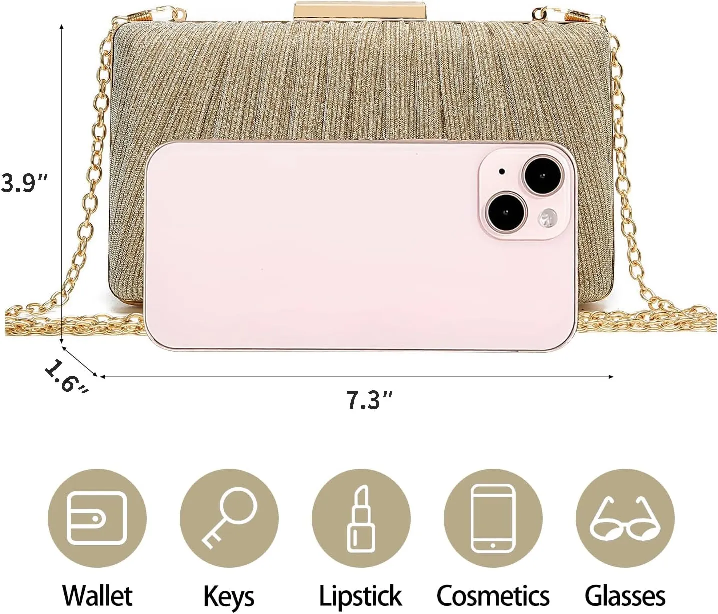 Evening Clutch Purses - Women's Evening Bag Party Purses Handbag for Cocktail/Prom/Party/Wedding/Formal