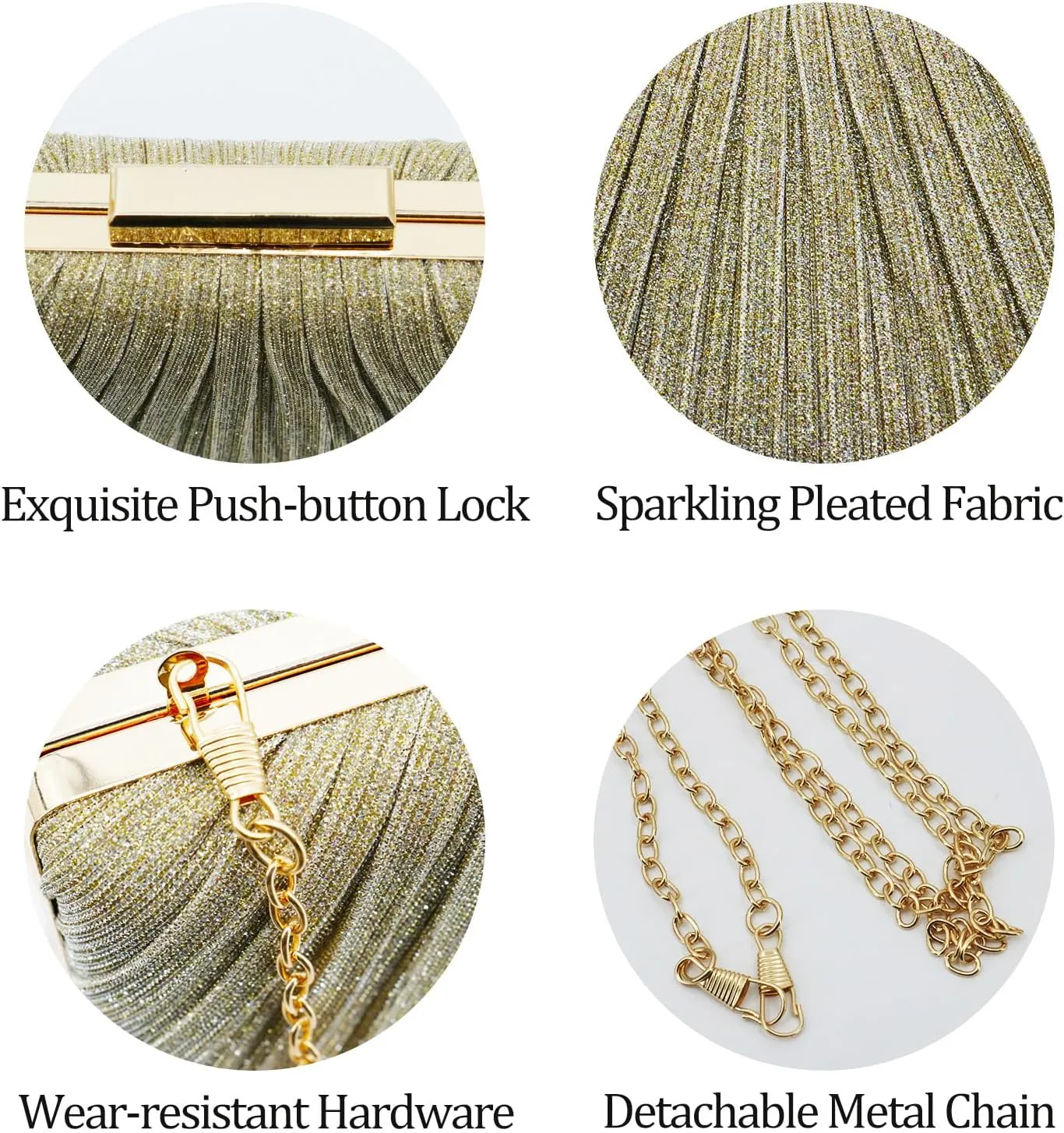 Evening Clutch Purses - Women's Evening Bag Party Purses Handbag for Cocktail/Prom/Party/Wedding/Formal