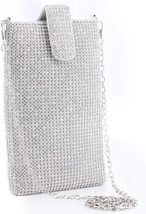 Evening Handbags Clutch Purses for Women Metal mesh Small Crossbody Bag Cell Phone Purse Wallet