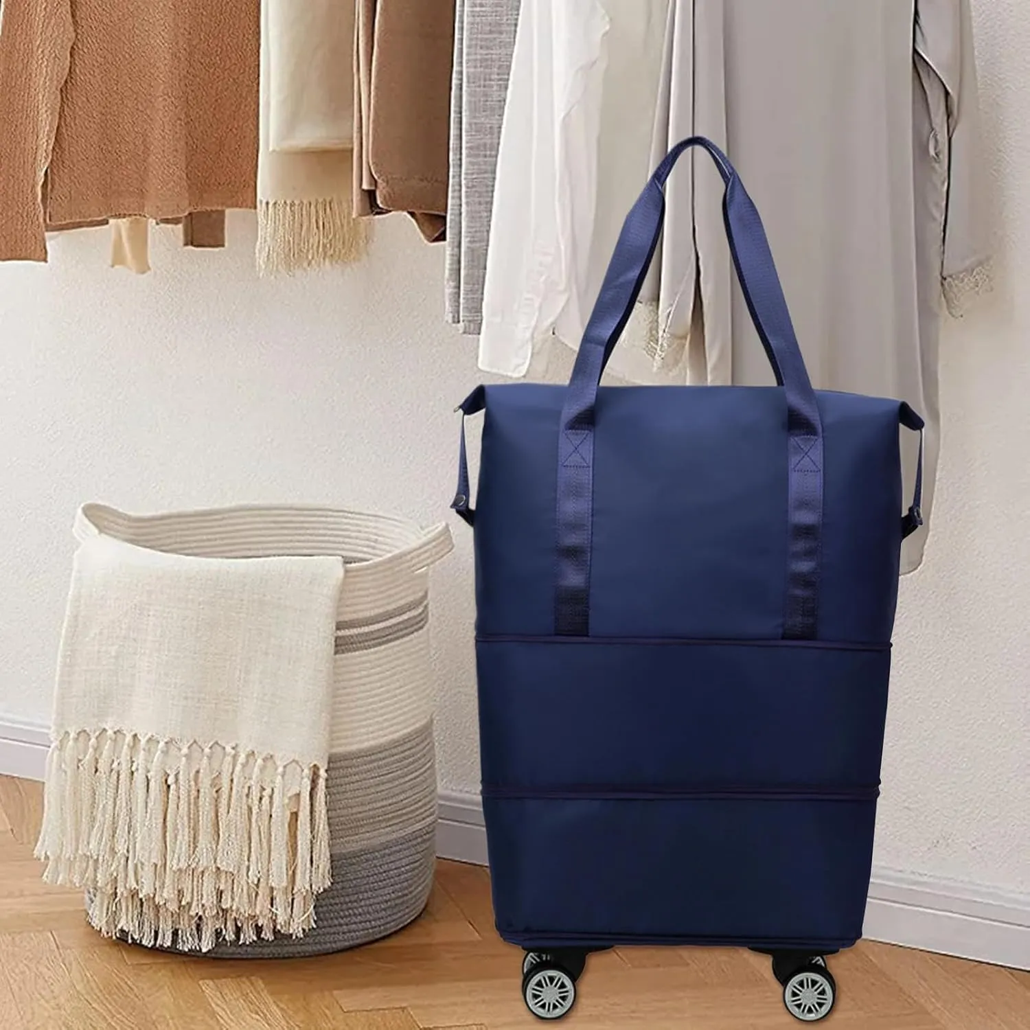 Expandable Luggage | Lightweight Travel Bag With Wheels | Foldable Suitcase | Rolling Large Capacity Travel Organizer For Business Trip, Weekend Vacation, Family Holiday, Portable Gear