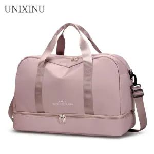 Expandable Travel Duffle Bag for Women – Large Capacity Sports Handbag, Fitness Bag, Weekend Overnight Bag