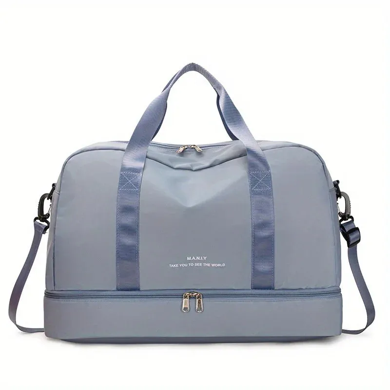 Expandable Travel Duffle Bag for Women – Large Capacity Sports Handbag, Fitness Bag, Weekend Overnight Bag