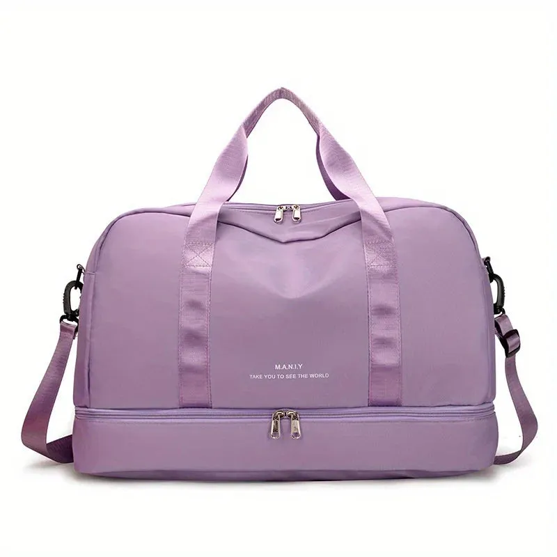 Expandable Travel Duffle Bag for Women – Large Capacity Sports Handbag, Fitness Bag, Weekend Overnight Bag