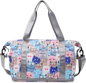 Expandable Travel Duffle Bag Weekender Carry on Overnight Bag Gym Bag for Women