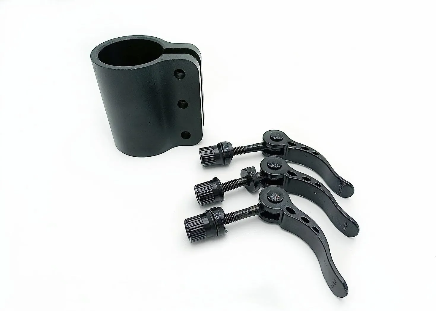 Extended Lock Clamp Hook 3 Holes Reinforced Locking Clamp for Kaabo Mantis 8 Mantis 10 Electric scooter Strengthen Pole Clip Lock Parts (Black)