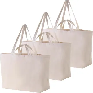 Extra Large Canvas Tote Bag - 27" X 16" X 8" Heavy Duty Reusable Shoulder Bag Personalized Custom Tote for Shopping