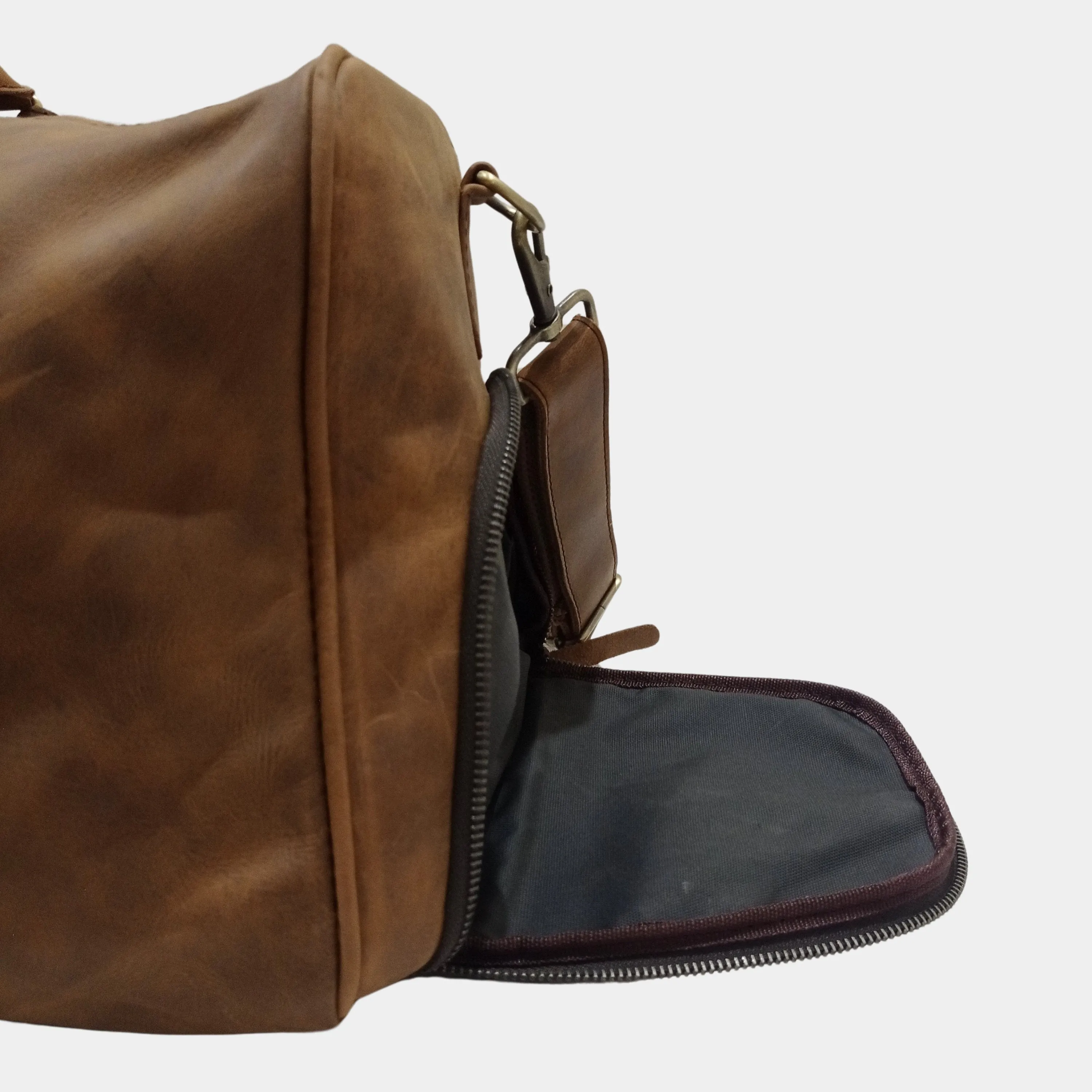 Eyre Brown Leather Duffle