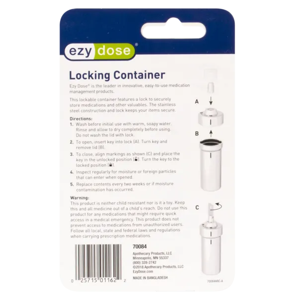 Ezy Dose® Stainless Steel Locking Container