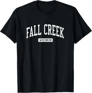 Fall Creek Wisconsin WI Vintage Athletic Sports Design T-Shirt