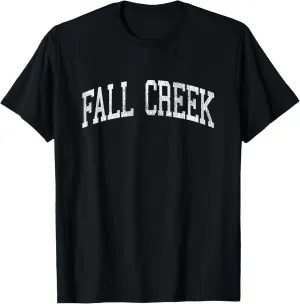 Fall Creek Wisconsin WI Vintage Athletic Sports Design T-Shirt