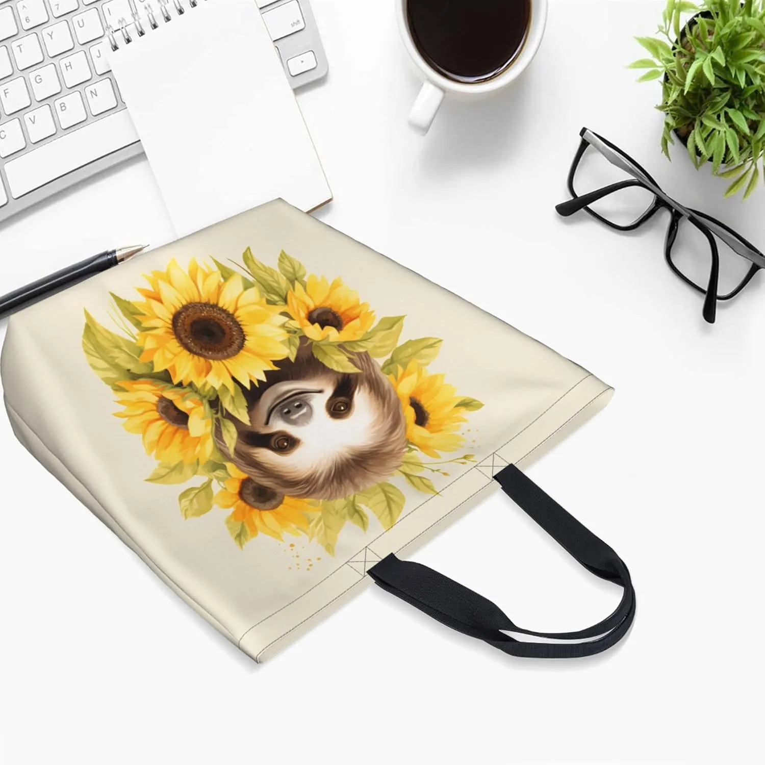 Famame Canvas Tote Bag Large Women Casual Shoulder Bag Handbag Reusable Multipurpose Shopping Grocery Bag For Outdoors…