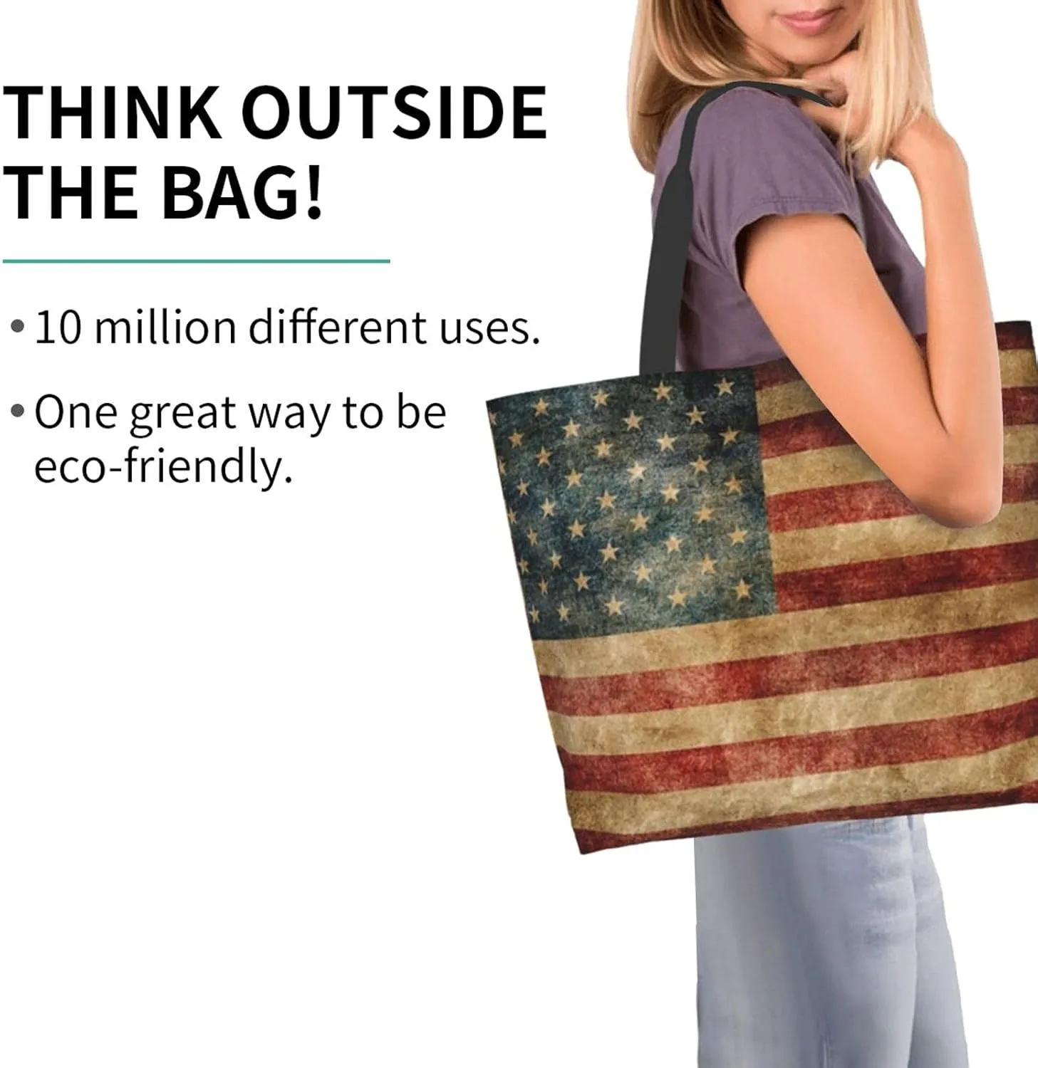 Famame Canvas Tote Bag Large Women Casual Shoulder Bag Handbag Reusable Multipurpose Shopping Grocery Bag For Outdoors…