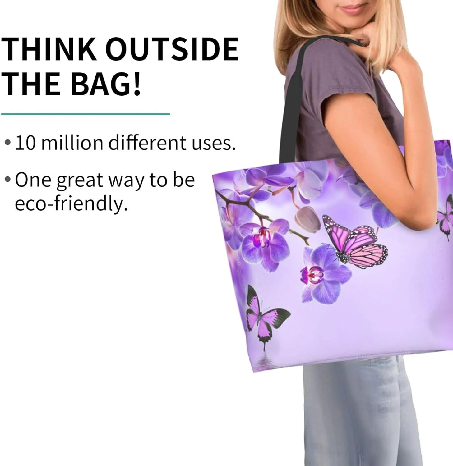 Famame Canvas Tote Bag Large Women Casual Shoulder Bag Handbag Reusable Multipurpose Shopping Grocery Bag For Outdoors…