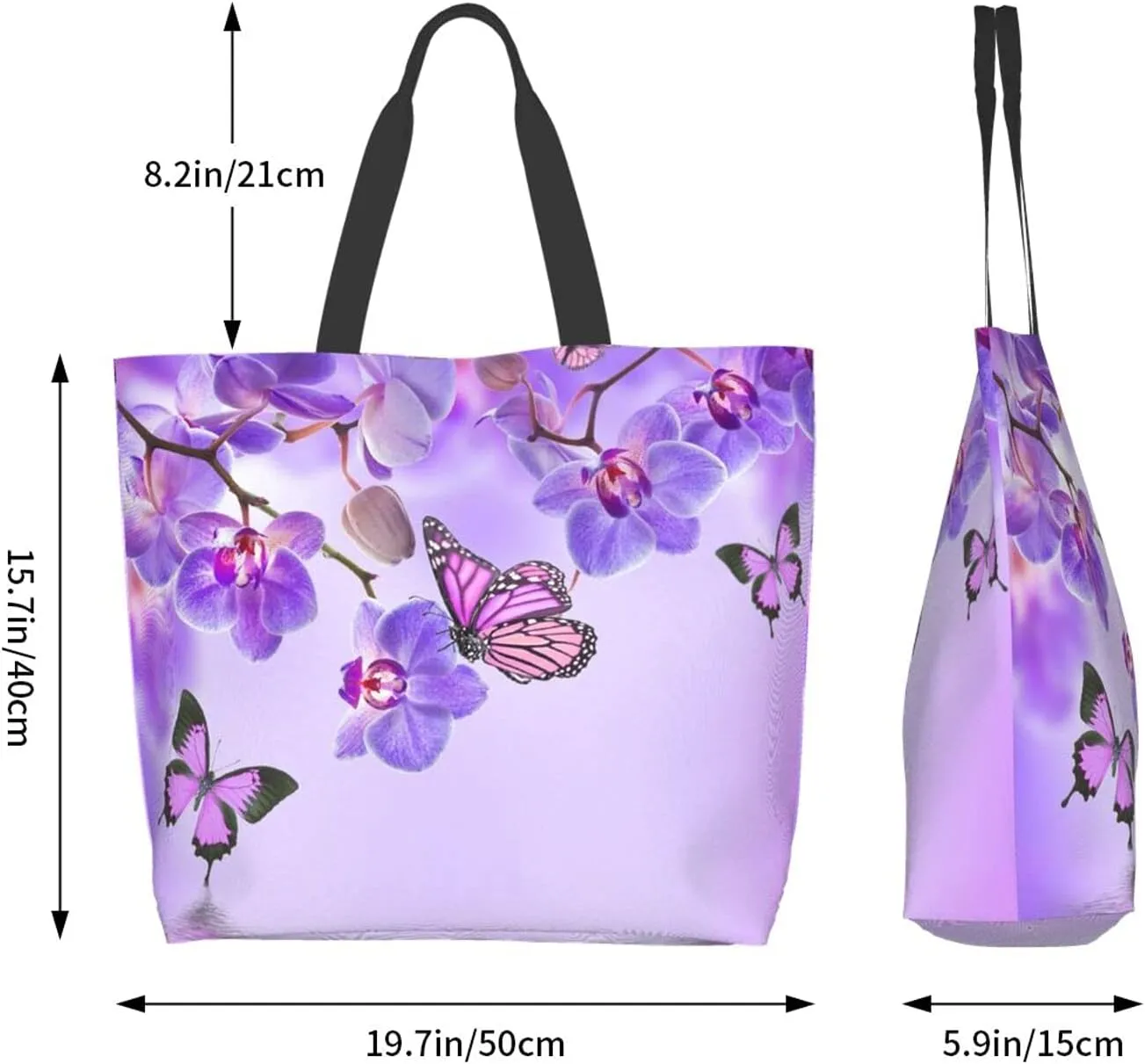 Famame Canvas Tote Bag Large Women Casual Shoulder Bag Handbag Reusable Multipurpose Shopping Grocery Bag For Outdoors…