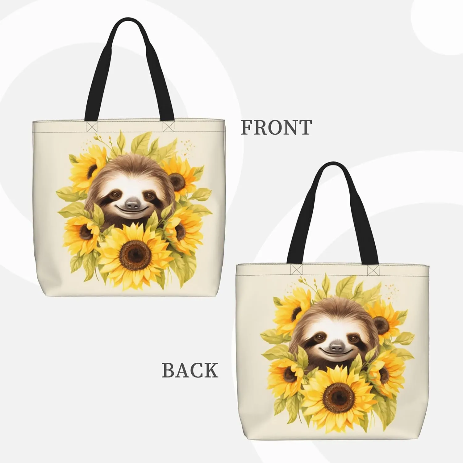 Famame Canvas Tote Bag Large Women Casual Shoulder Bag Handbag Reusable Multipurpose Shopping Grocery Bag For Outdoors…
