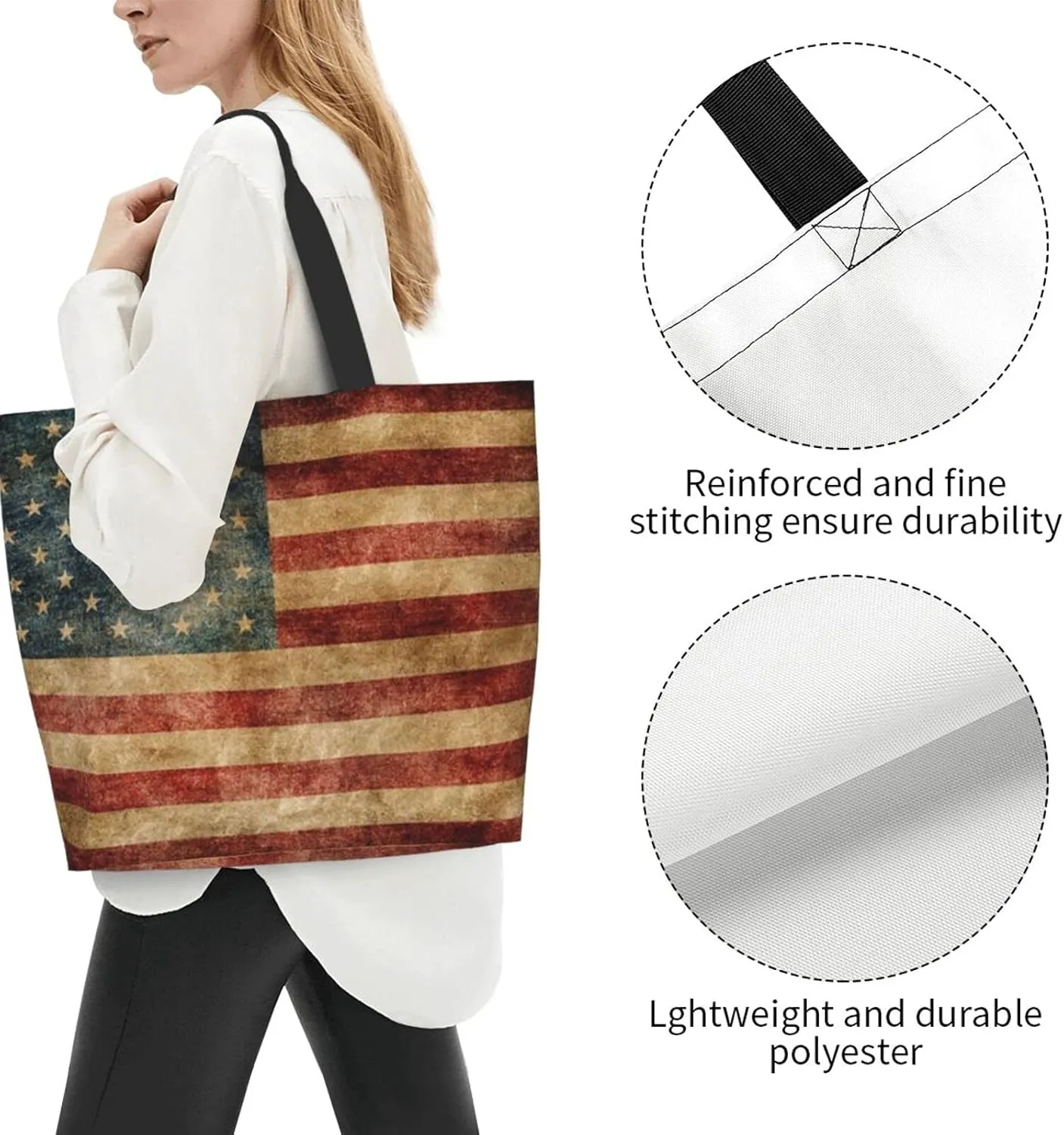 Famame Canvas Tote Bag Large Women Casual Shoulder Bag Handbag Reusable Multipurpose Shopping Grocery Bag For Outdoors…