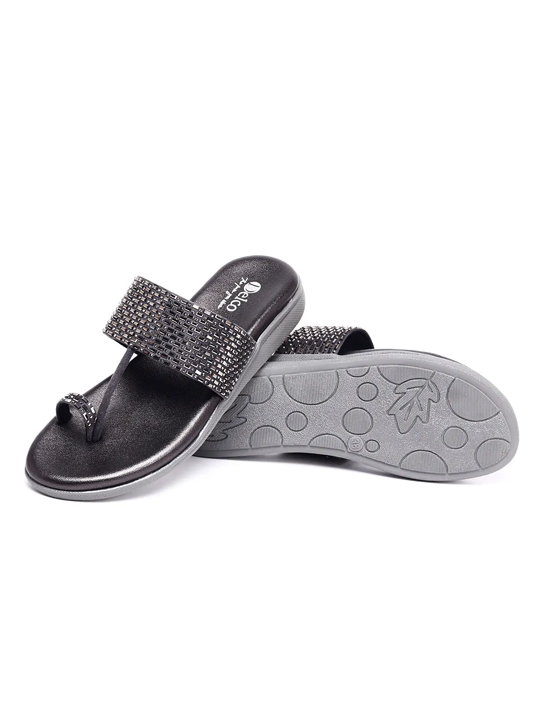 Fancy Suede Flat Chappals