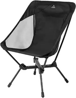 Fangool Portable Camping Chair, Ultralight Folding Chairs Outdoor for Camp Hiking Backpacking Lawn Beach Sports(Black)
