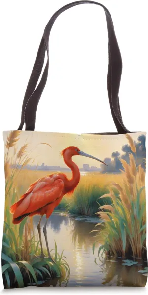 Fantasy Scarlet Ibis Evening Tote Bag