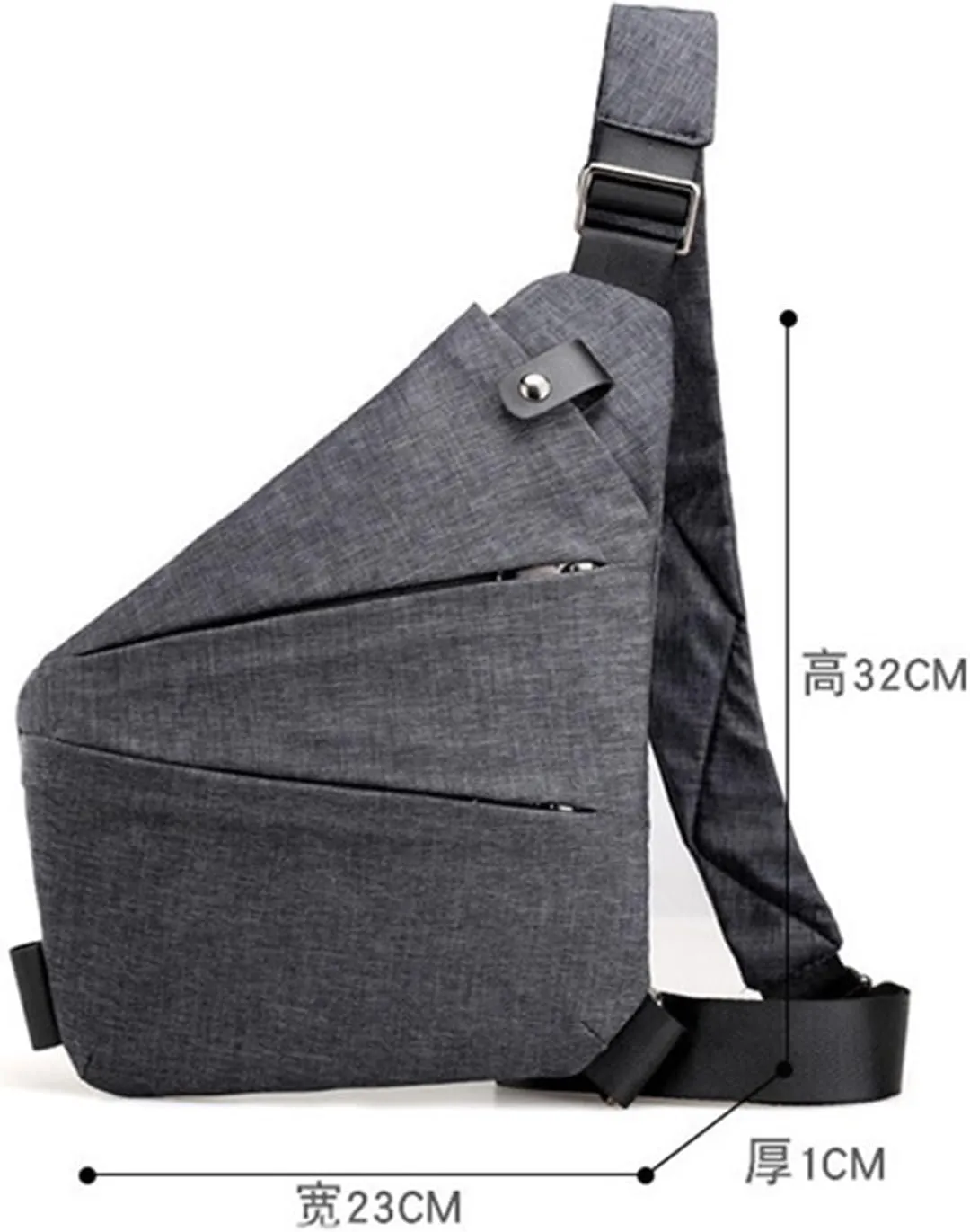 Fashion Anti-Theft Slim Sling Bag,2023 New Sash Bag Personal Pocket Bag for Travel, Side Crossbody Backpack (Blue,Right Shoulder)