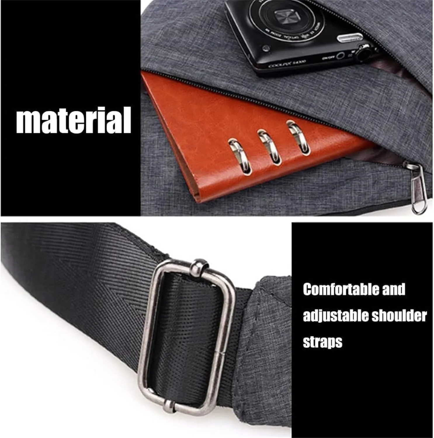 Fashion Anti-Theft Slim Sling Bag,2023 New Sash Bag Personal Pocket Bag for Travel, Side Crossbody Backpack (Blue,Right Shoulder)